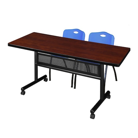 Kobe Rectangle FlipTop Table, 72" W, 29" H, Laminate Top, Cherry MKFTM7230CH47BE